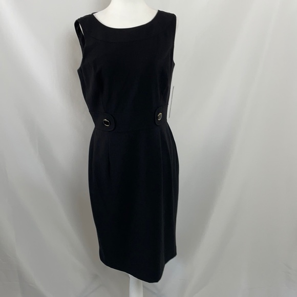 Chelsea Rose Women’s Black Midi Crew Neck Dress - Picture 3 of 10